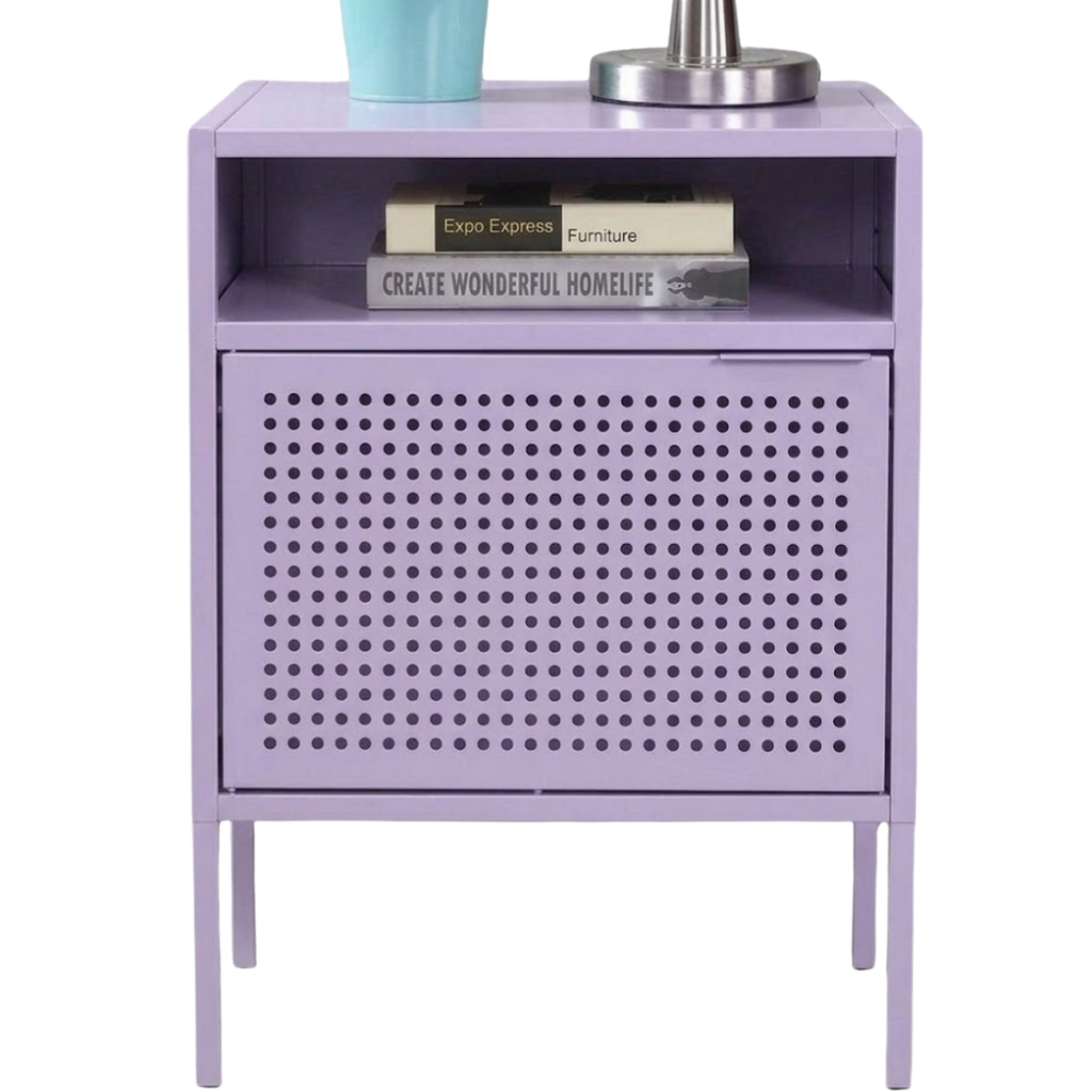Perfo Metal Bedside Cabinet