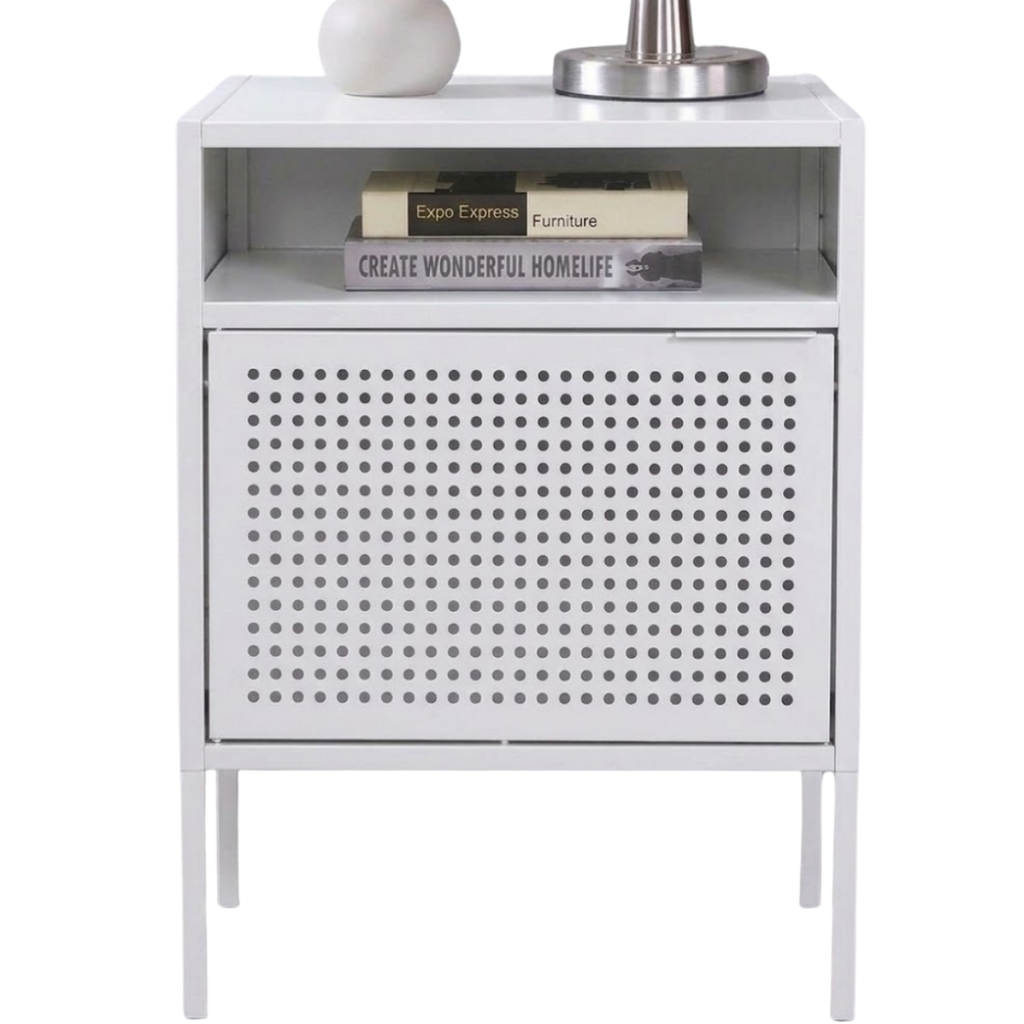 Perfo Metal Bedside Cabinet