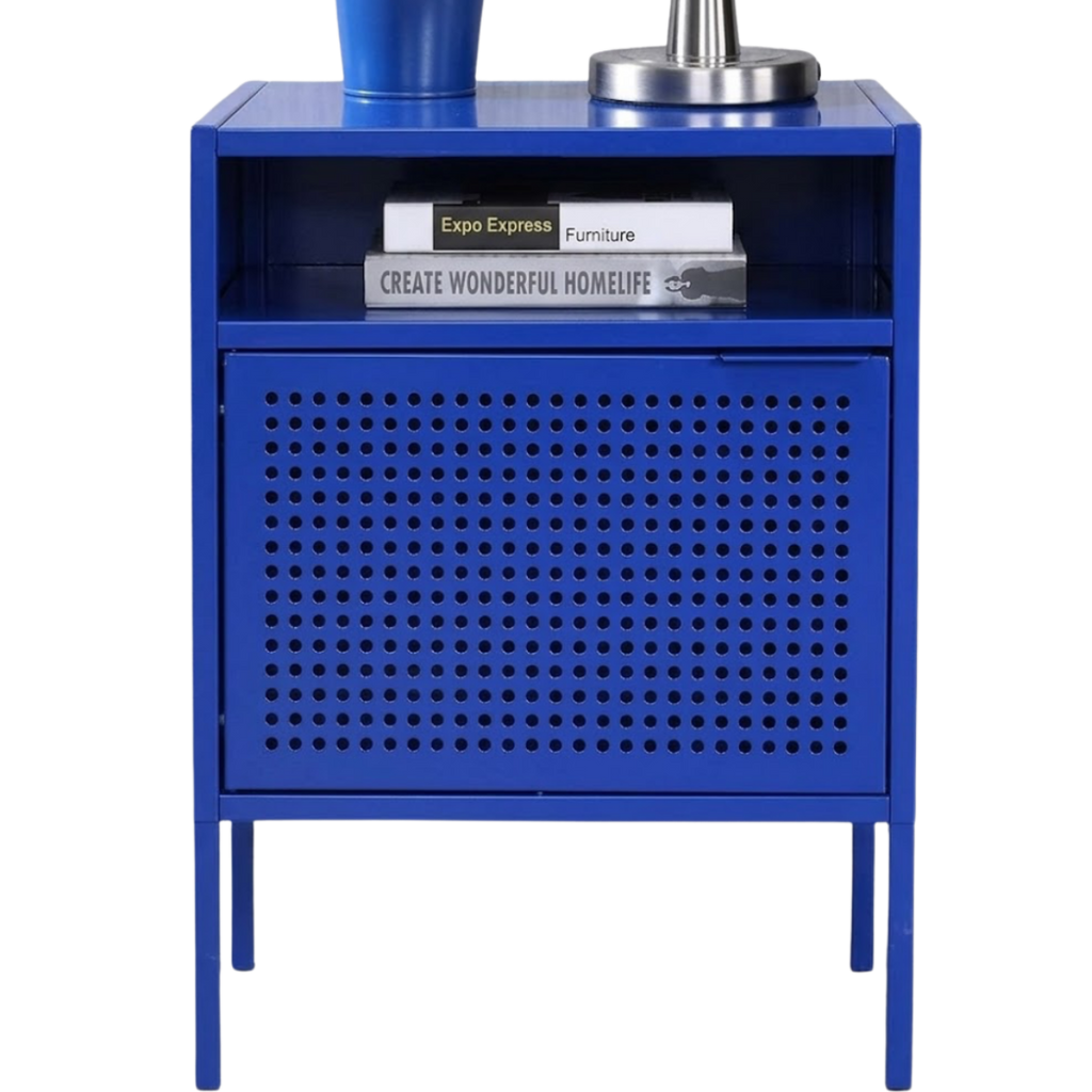 Perfo Metal Bedside Cabinet