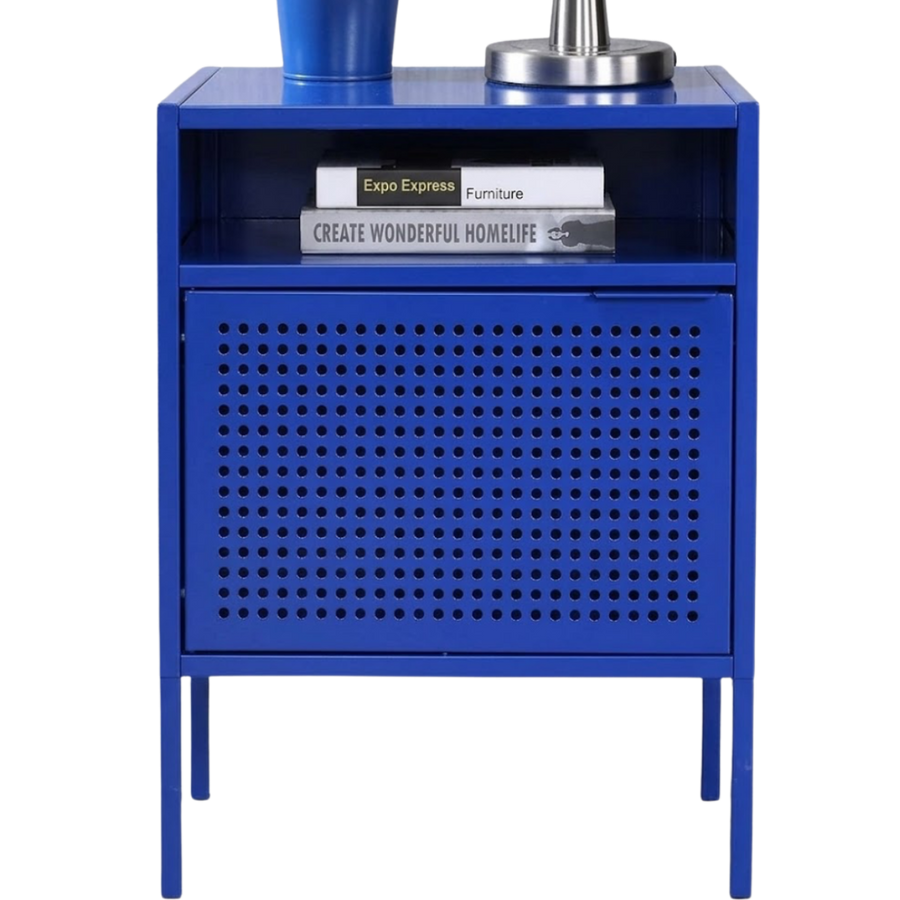Perfo Metal Bedside Cabinet
