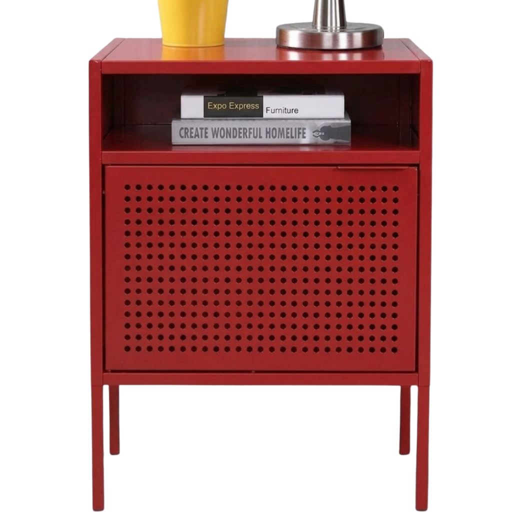 Perfo Metal Bedside Cabinet